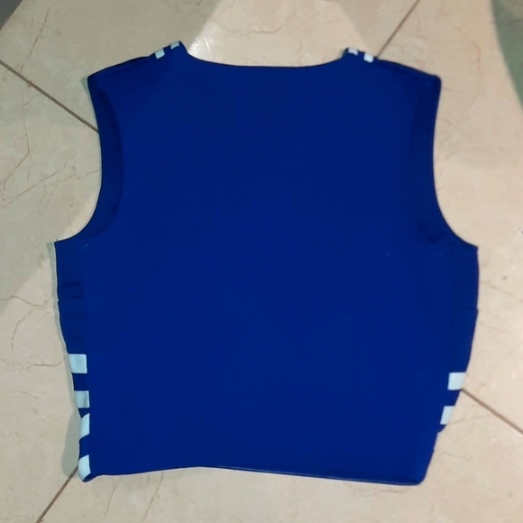📣 SEXY PROFESSIONAL MAPLE LEAFS BLUE WHITE CHEERLEADING VARSITY UNIFORM VEST 38 - Picture 3 of 7